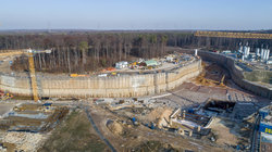 View into the direction of the SIS100 tunnel Photo: M. Konradt/GSI Helmholtzzentrum für Schwerionenforschung GmbH