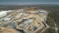 Baustellenbereich Süd, April 2021.