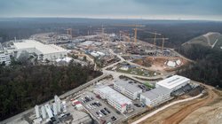 FAIR-Baustelle, Blick aus Süden.