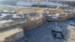 Excavation pit for transfer building and SIS100 tunnel Photo: M. Konradt/GSI Helmholtzzentrum für Schwerionenforschung GmbH