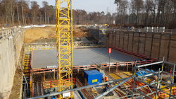 Tunnel slab of the first segment Photo: L. Weitz/GSI Helmholtzzentrum für Schwerionenforschung GmbH